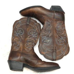 Ariat Heritage - Brown leather R Toe Western Cowboy Boots Size 7.5